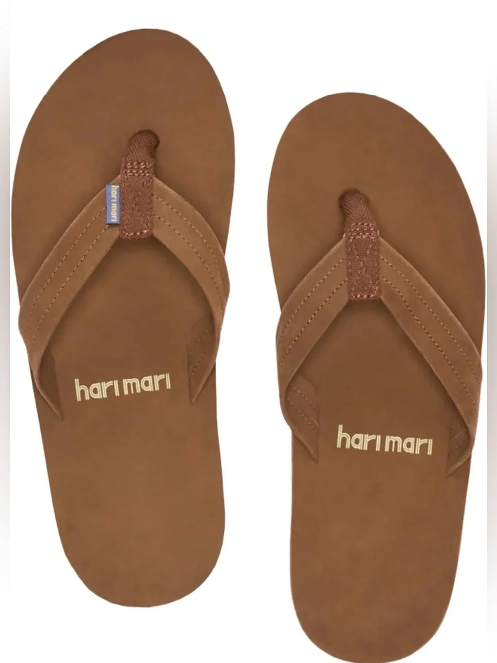 Men's Brown Leather Flip Flop Sandals